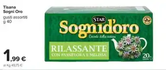 Carrefour Star Sogni Oro Tisana 40g offerta