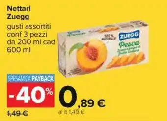 Carrefour Zuegg Nettari 600ml offerta