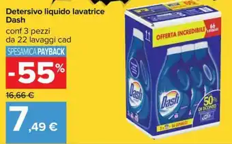 Carrefour Dash Detersivo Liquido Lavatrice offerta