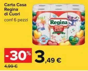 Carrefour Regina di Cuori Carta Casa 6 pezzi offerta