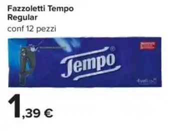 Carrefour Fazzoletti Tempo Regular 12 pezzi offerta