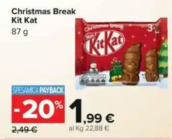 Carrefour Kit Kat Christmas Break 87g offerta