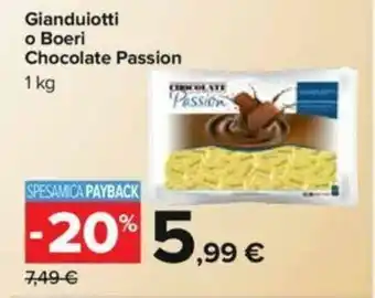 Carrefour Gianduiotti o Boeri Chocolate Passion 1kg offerta