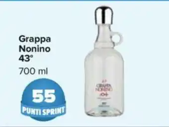 Carrefour Nonino 43° Grappa 700 ml offerta