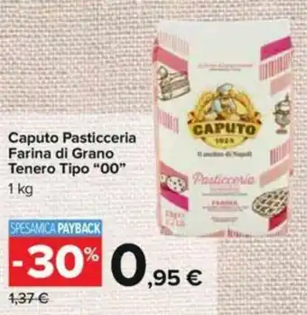 Carrefour Caputo Pasticceria Farina di Grano Tenero Tipo "00" 1kg offerta