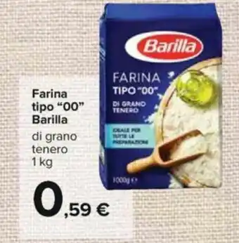 Carrefour Barilla Farina Tipo "00" Di Grano Tenero 1 kg offerta
