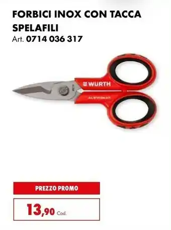 Forbici inox con tacca spelafili