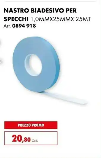 Nastro biadesivo per specchi