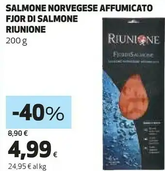 Riunione salmone norvegese affumicato fjor di salmone