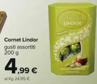 Carrefour Lindor Cornet 200g offerta