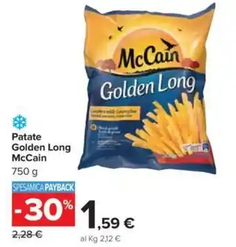 Carrefour McCain Patate Golden Long 750g offerta