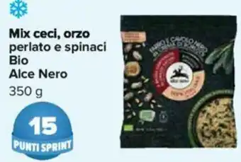 Alce Nero Mix Ceci, Orzo Perlato e Spinaci Bio 350 g