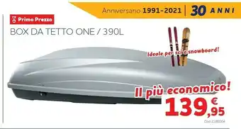 Norauto Box da tetto one/390l primo prezzo offerta