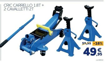 Norauto Cric carrello 1.8t + 2 cavalleti 2t offerta