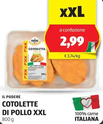 ALDI Il podere cotolette di pollo xxl offerta