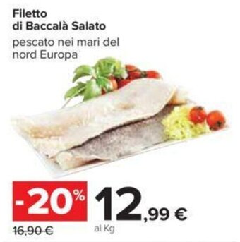 Carrefour Filetto di Baccalà Salato offerta