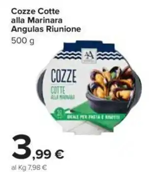 Carrefour Cozze Cotte alla Marinara Angulas Riunione 500g offerta