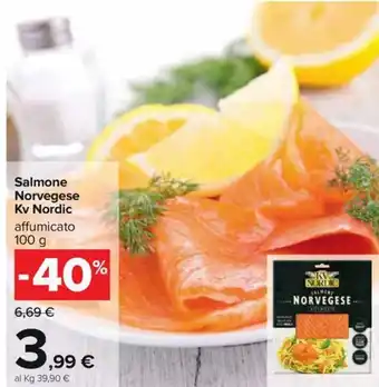 Carrefour Salmone Norvegese Kv Nordic 100g offerta