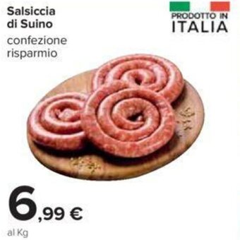 Carrefour Salsiccia di Suino offerta