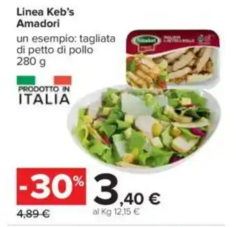 Carrefour Amadori Linea Keb's 280g offerta