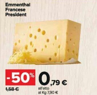 Carrefour Emmenthal Francese President offerta