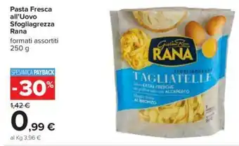 Carrefour Sfogliagrezza Rana Pasta Fresca all'Uovo 250 g offerta