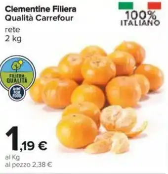 Carrefour Rete Clementine Filiera Qualità Carrefour 2kg offerta