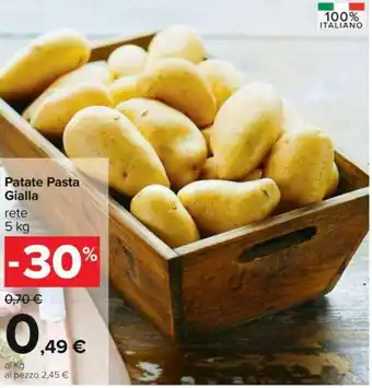 Carrefour Rete Patate Pasta Gialla 5kg offerta