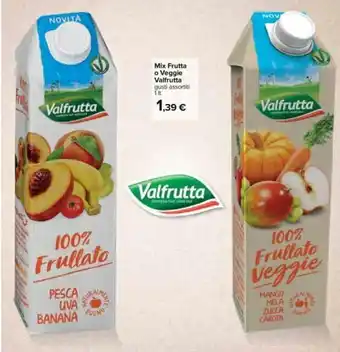 Carrefour Valfrutta Mix Frutta o Veggie offerta