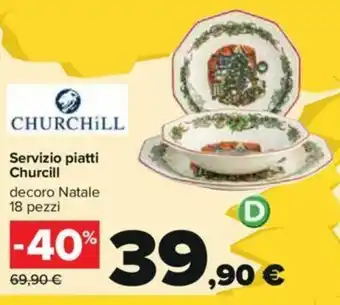 Carrefour Churcill Servizio piatti offerta