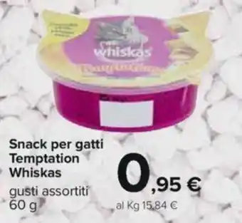 Carrefour Whiskas Snack per Gatti Temptation 60 g offerta