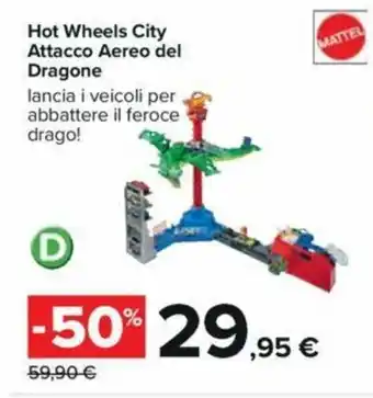 Carrefour Hot Wheels City Attacco Aereo del Dragone offerta