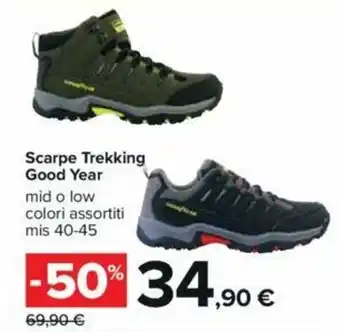 Carrefour Scarpe Trekking Good Year mis 40-45 offerta