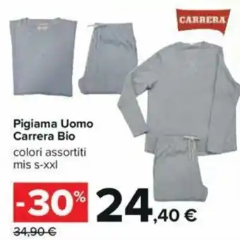 Carrefour Pigiama Uomo Carrera Bio mis s-xxl offerta