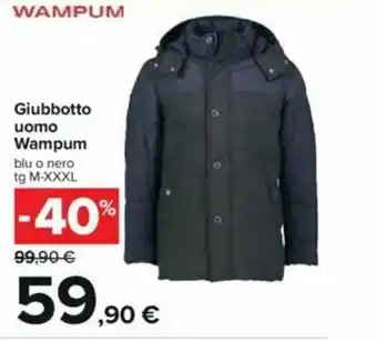 Carrefour Giubbotto Uomo Wampum tg M-XXXL offerta