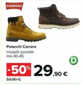 Carrefour Polacchi Carrera mis 40-45 offerta