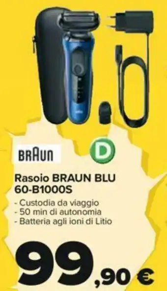 Carrefour Braun Rasoio Blu 60-B1000S offerta
