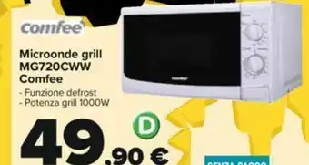 Carrefour Comfee Microonde Grill MG720CWW offerta