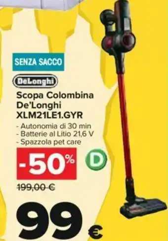 Carrefour DeLonghi Scopa Colombina XLM21LE1.GYR offerta