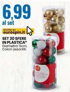 Eurospin Set 30 sfere in plastica offerta