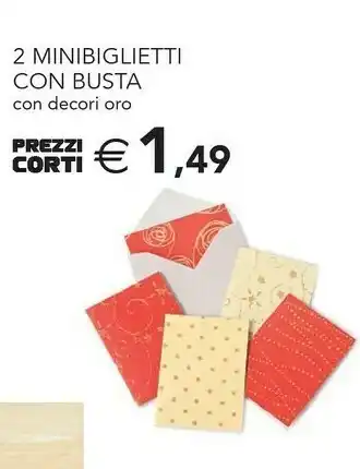 Esselunga 2 minibiglietti con busta offerta