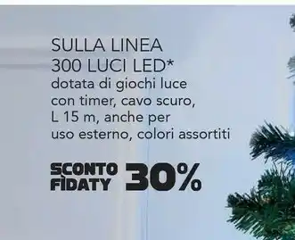Sulla linea 300 luci led