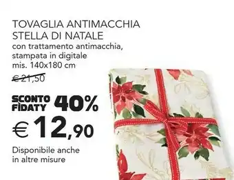 Esselunga Tovaglia antimacchia stella di natale offerta