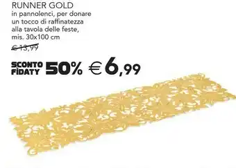 Esselunga Runner gold 30x100 cm offerta