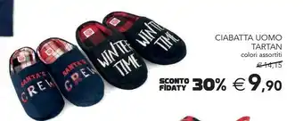 Ciabatta uomo tartan