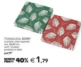 Esselunga Tovaglioli berry offerta