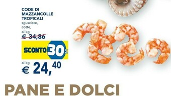 Esselunga Code di mazzancolle tropicali offerta