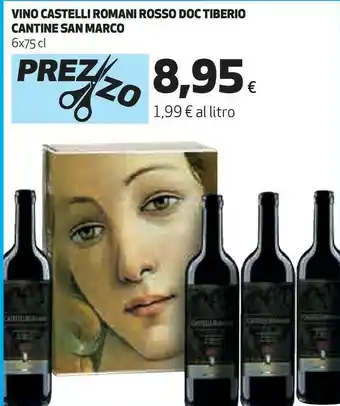 Coop Vino castelli romani rosso doc tiberio offerta