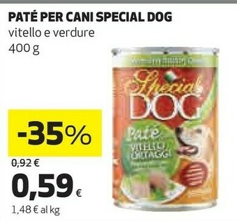 Coop Special dog pate per cani vitello e verdure 400 g offerta