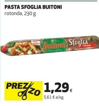 Coop Pasta sfoglia rotonda offerta
